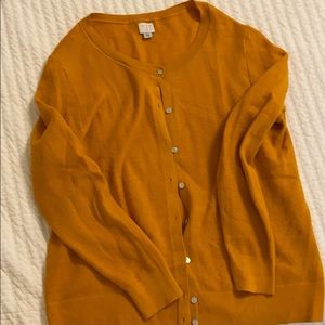 A New Day mustard yellow knit cardigan XL